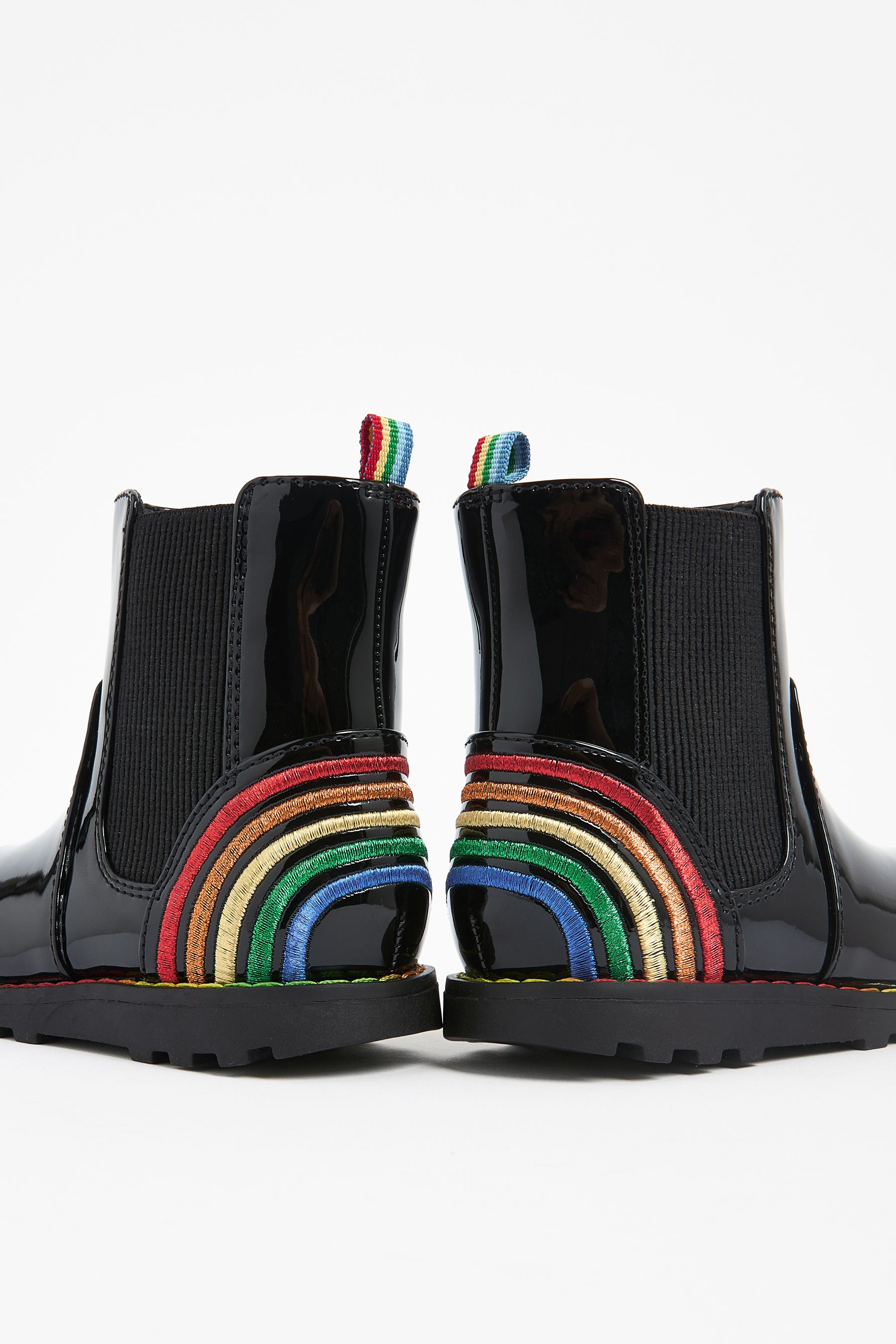 Rainbow black boots online