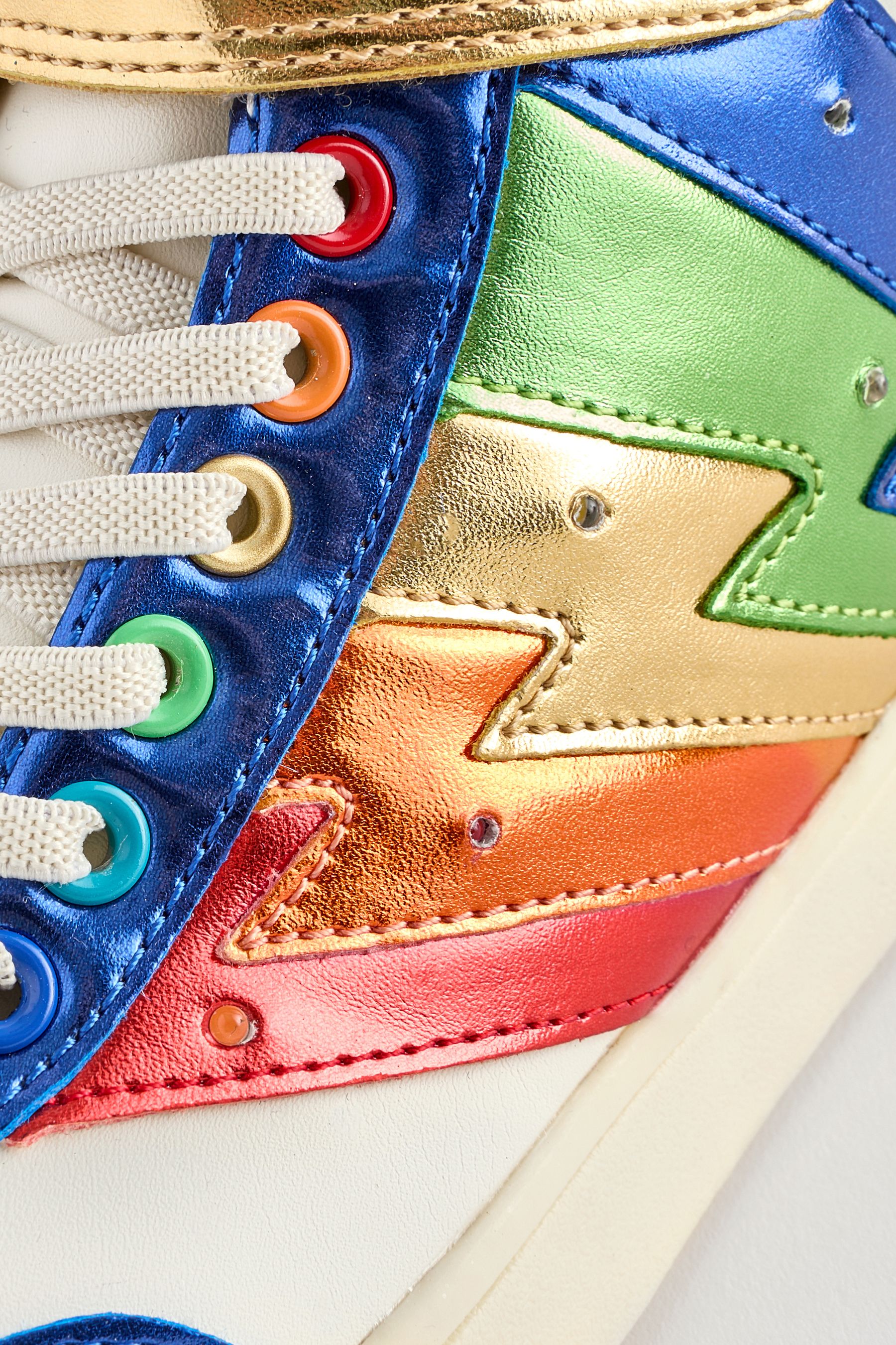 Buy Little Bird by Jools Oliver Multi Metallic Rainbow Hi Top Trainers from the Next UK online shop