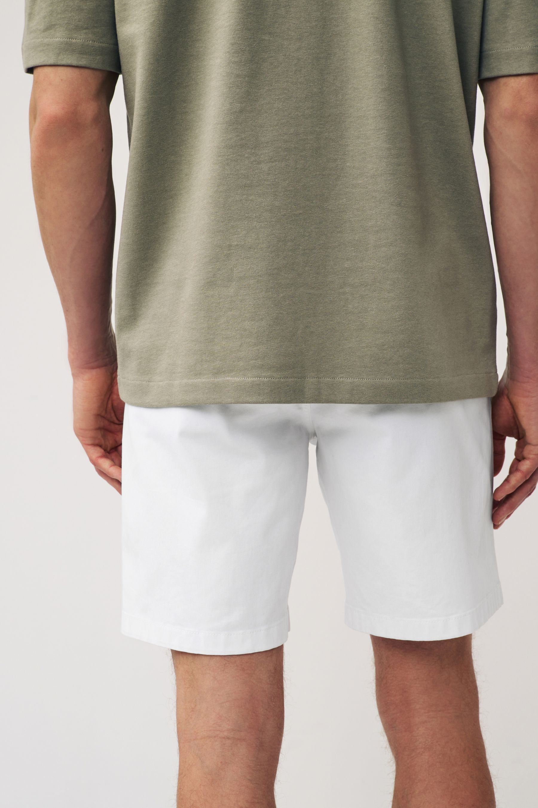 White chino shorts mens uk hot sale