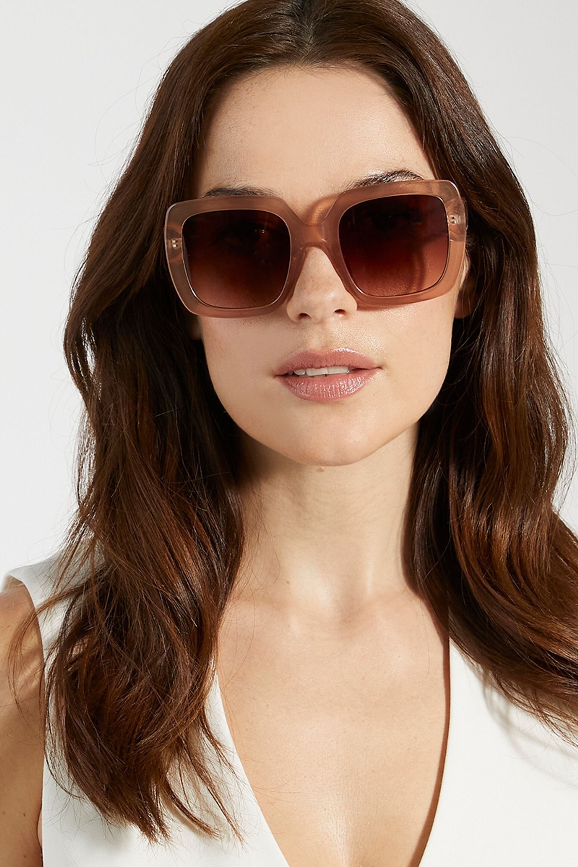 Dune London Natural Oversized Graceland Sunglasses - Image 4 of 4