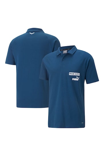 Puma Blue Manchester City Casuals Polo Shirt