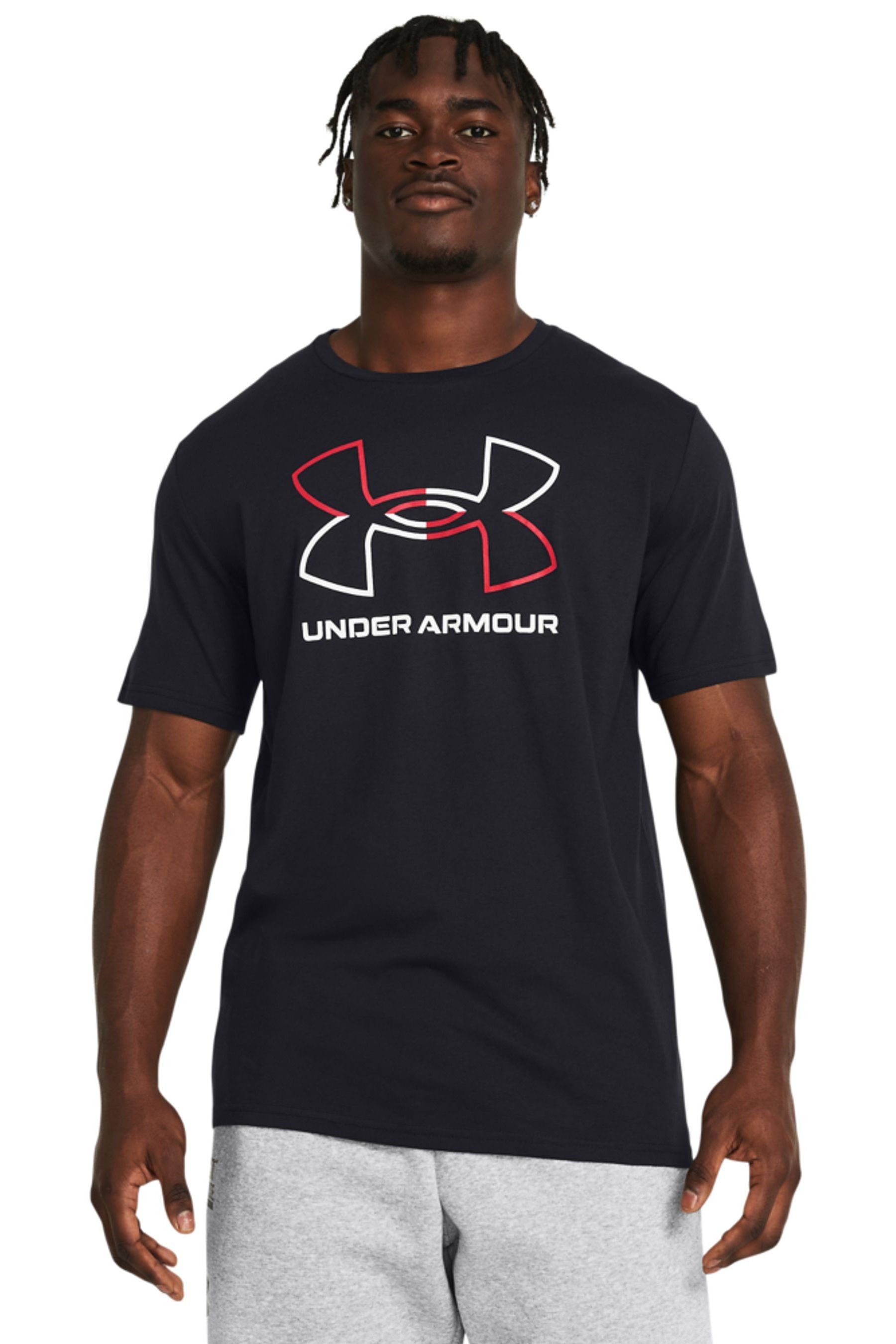 Buy Under Armour Black Red Foundation Short Sleeve T Shirt from the Next UK online shop