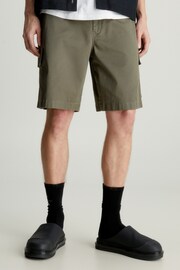 Calvin Klein Green Cargo Woven Shorts - Image 1 of 6