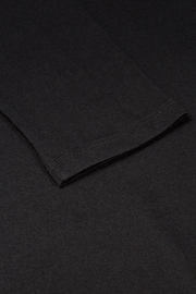 Black 100% Cotton Long Sleeve Crew Neck Top - Image 8 of 8