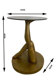 Rockett St George Gold Legs Side Table - Image 5 of 7