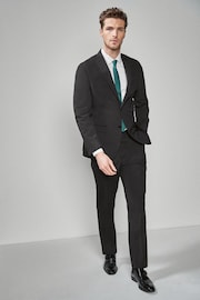 Charcoal Grey Regular Fit Two Button Suit Jacket - Image 1 of 8