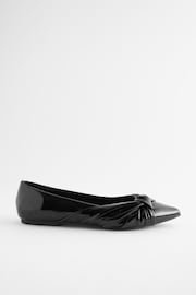 Black Forever Comfort® Asymmetric Bow Point Toe Shoes - Image 2 of 5