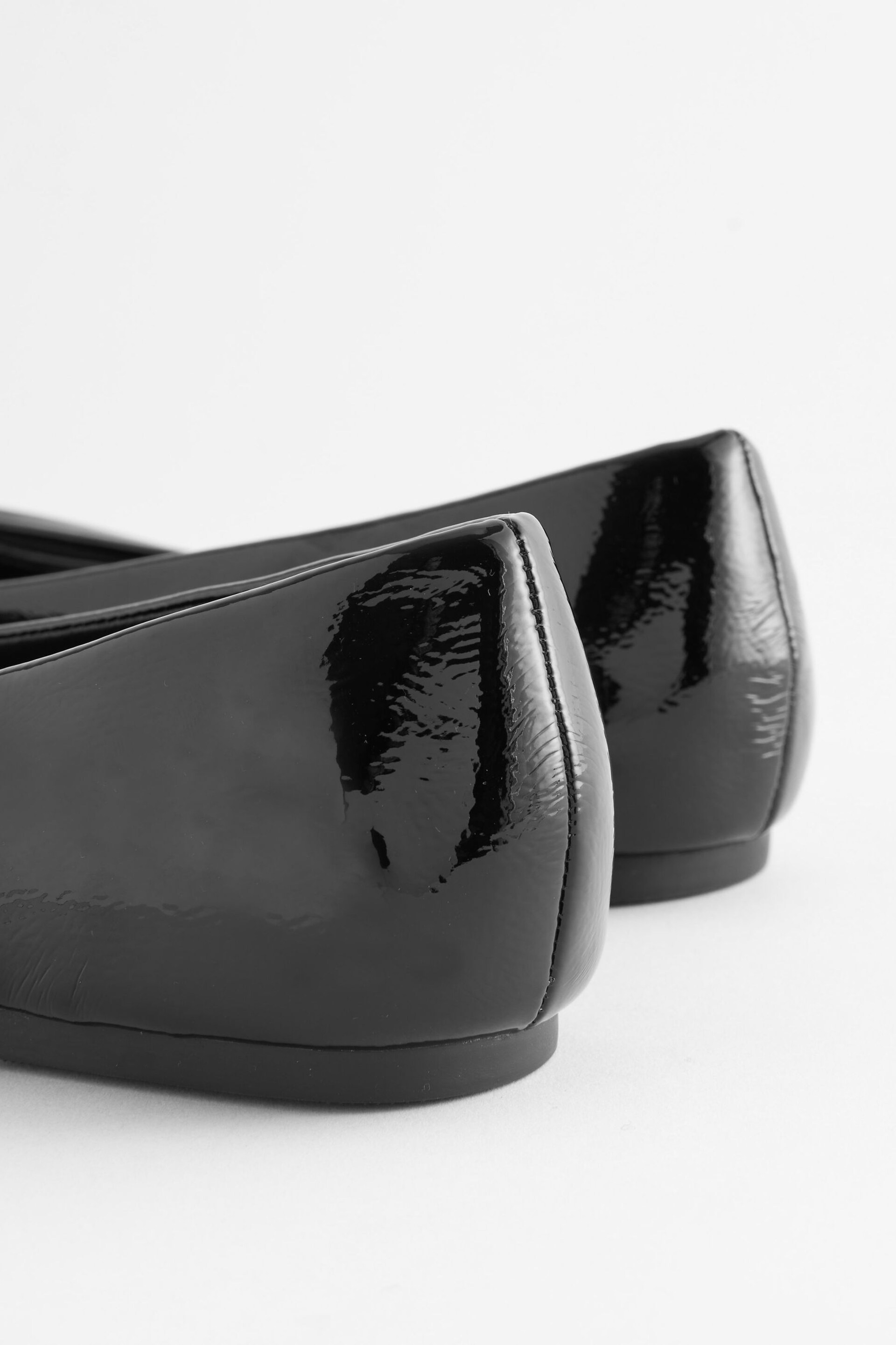 Black Forever Comfort® Asymmetric Bow Point Toe Shoes - Image 5 of 5