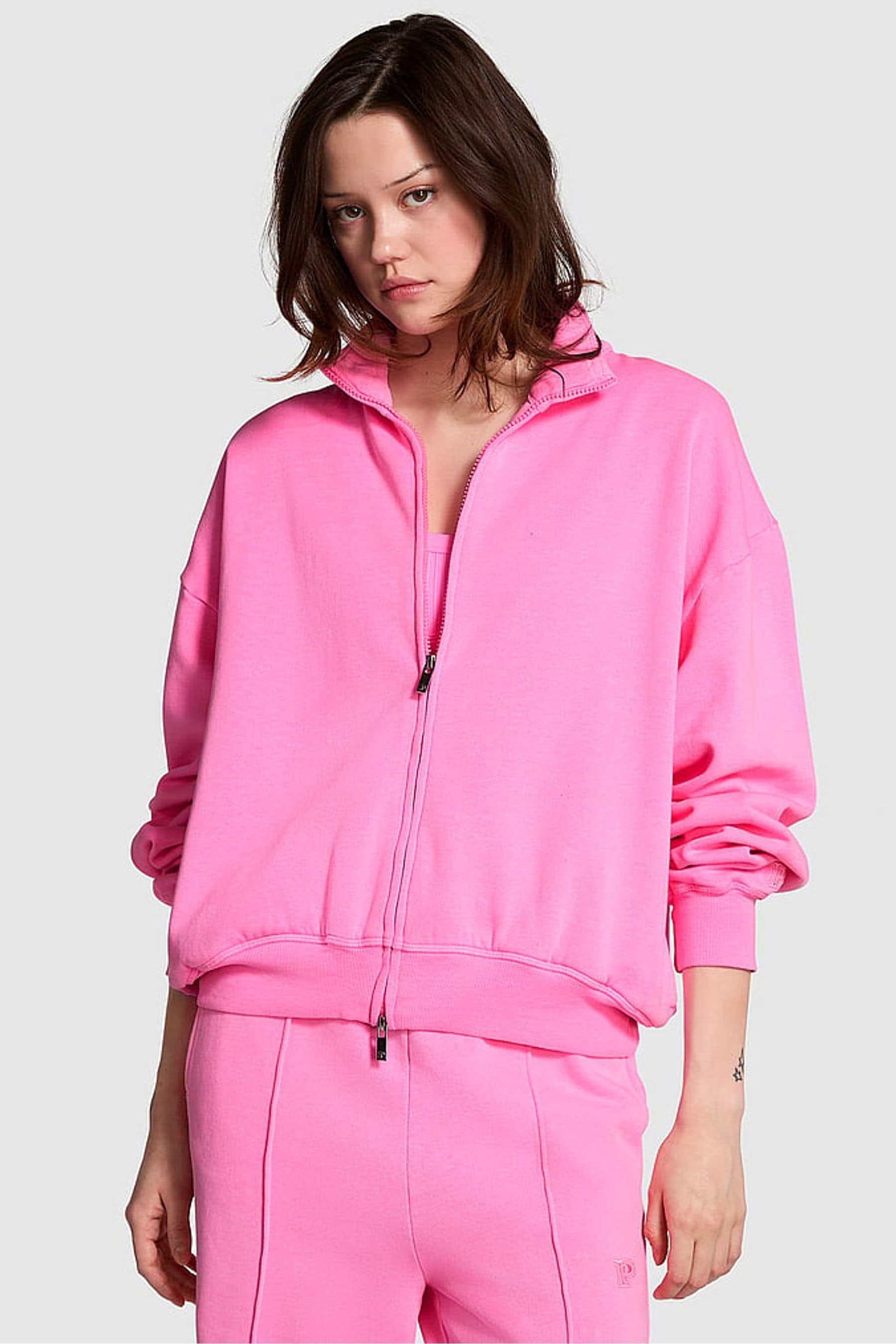 Buy Victoria s Secret PINK Lola Pink Fleece Jacket from the Next UK online shop