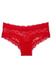 Victoria's Secret Lipstick Red Cheeky Posey Lace Knickers - Image 3 of 3