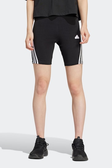 adidas Black Sportswear Future Icons 3 Stripes Bike Shorts