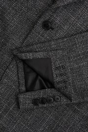 Reiss Charcoal Croupier Slim Fit Wool Single Breasted Blazer - Image 7 of 8