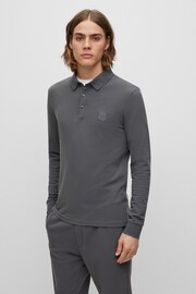 BOSS Charcoal Grey Passerby Polo Shirt - Image 1 of 5