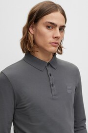 BOSS Charcoal Grey Passerby Polo Shirt - Image 4 of 5