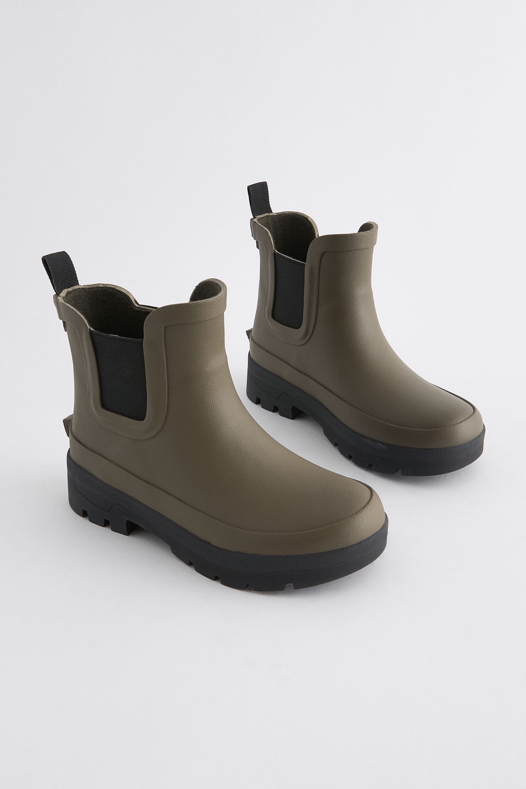 Boys Next Green Chelsea Ankle Welly Boots