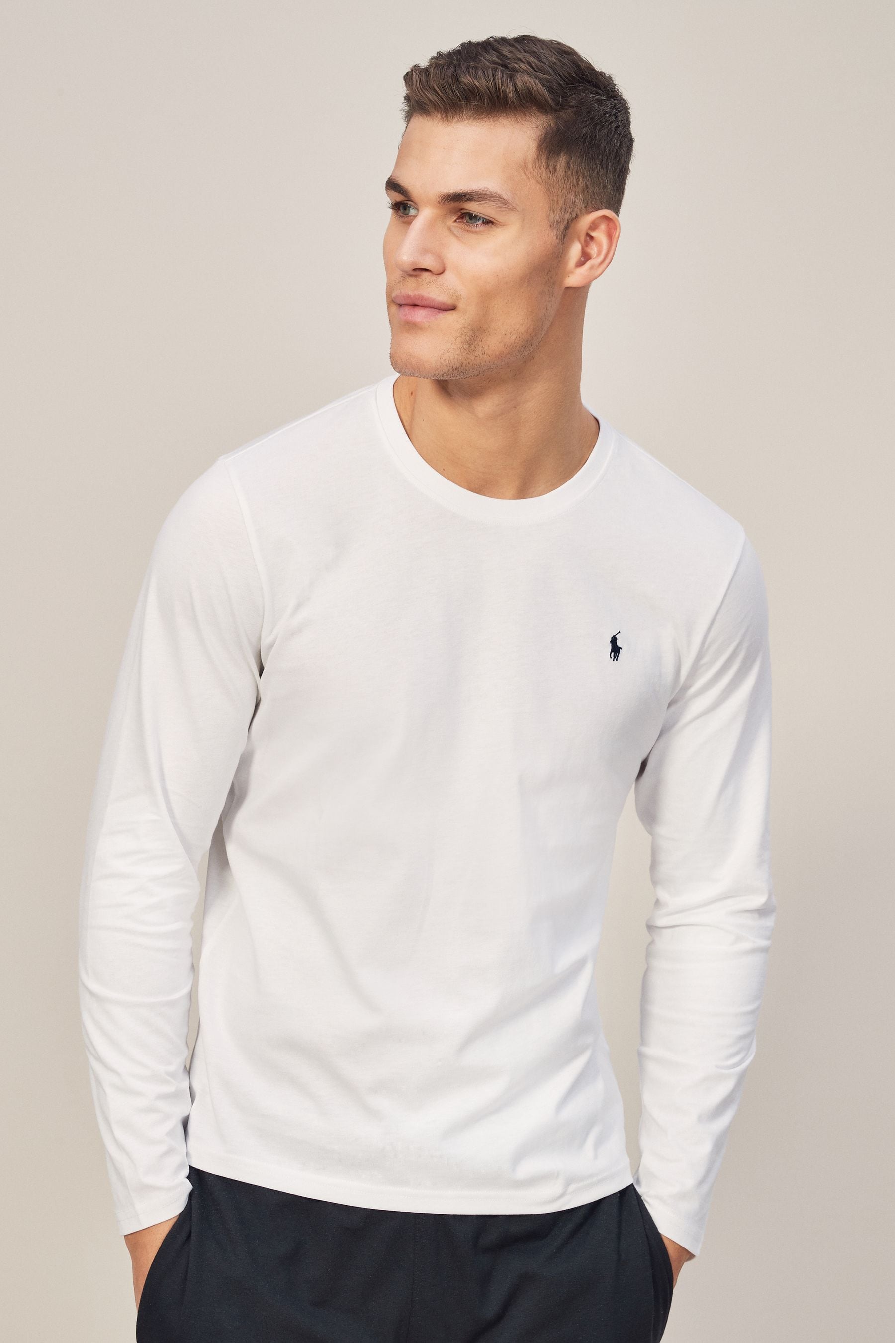 Buy Polo Ralph Lauren Logo Long Sleeve 100 Cotton T Shirt from the Next UK online shop