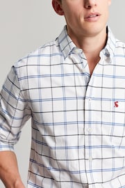 Joules Welford White/Blue Cotton Check Shirt - Image 5 of 8