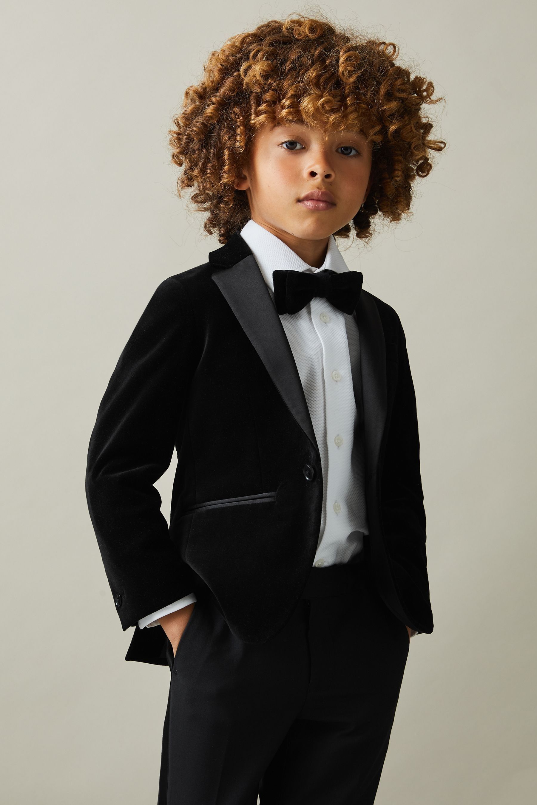 Buy Reiss Black Ace 9 14 yrs Velvet Single Breasted Blazer from the Next UK online shop