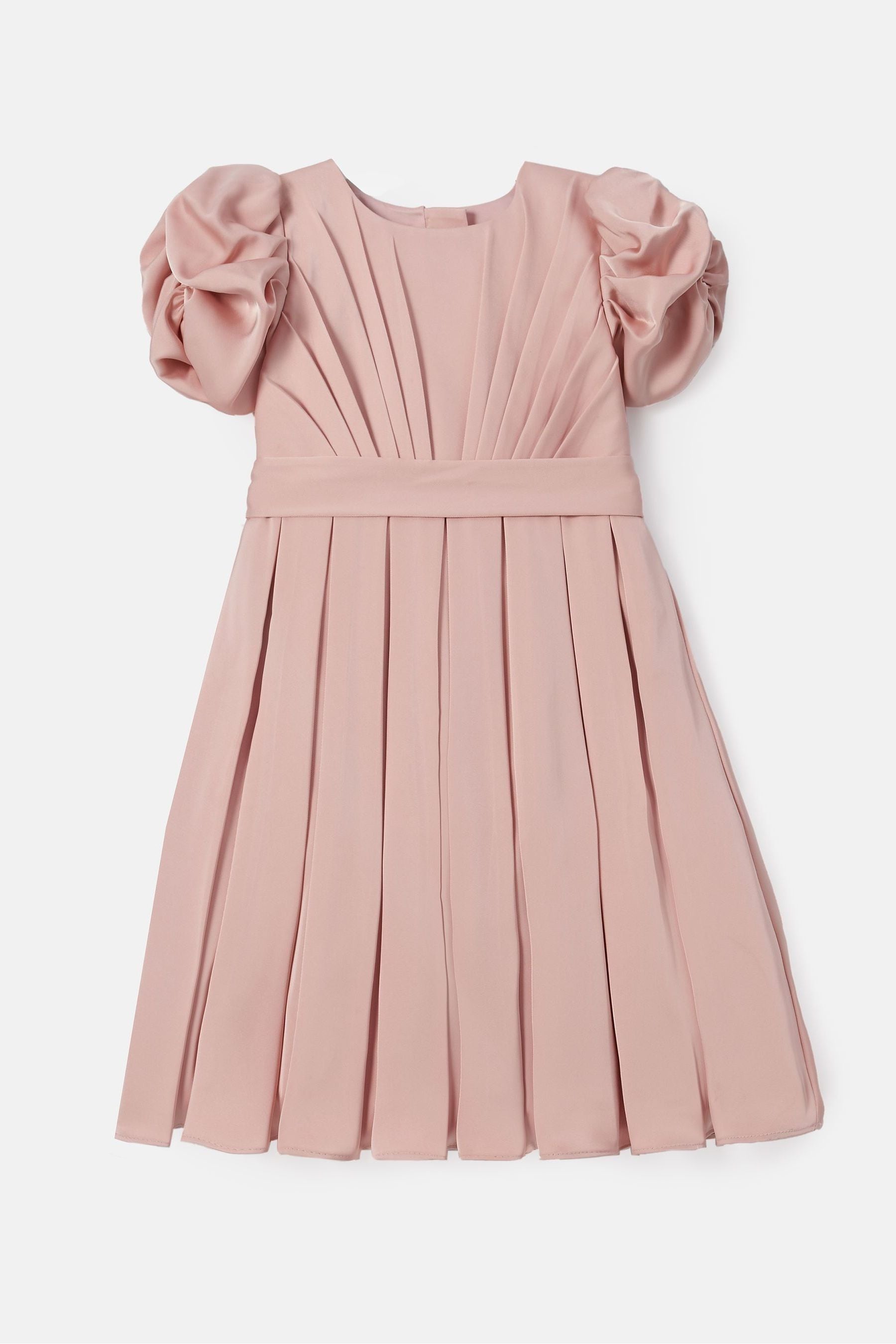 Buy Angel Rocket Blush Pink Portia Pleated Bodice Bow Dress from Next Canada