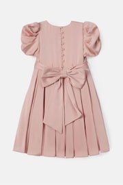 Angel & Rocket Blush Pink Portia Pleated Bodice Bow Dress - Image 8 of 9