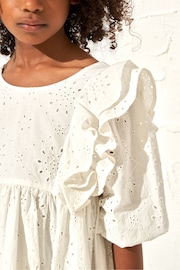 Angel & Rocket White Broderie Alessandra Ruffle Dress - Image 3 of 6