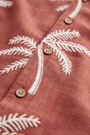 Orange Short Sleeve Embroidered Shirt (3-16yrs) - Image 5 of 5
