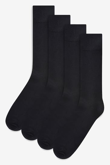 Black 4 Pack Bamboo Signature Socks