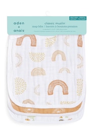 aden + anais Cream 100% Cotton Muslin Keep Rising Snap Bibs 3 Pack - Image 1 of 1