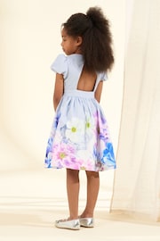 Angel & Rocket Purple 100% Cotton Lucia Border Print Dress - Image 2 of 6