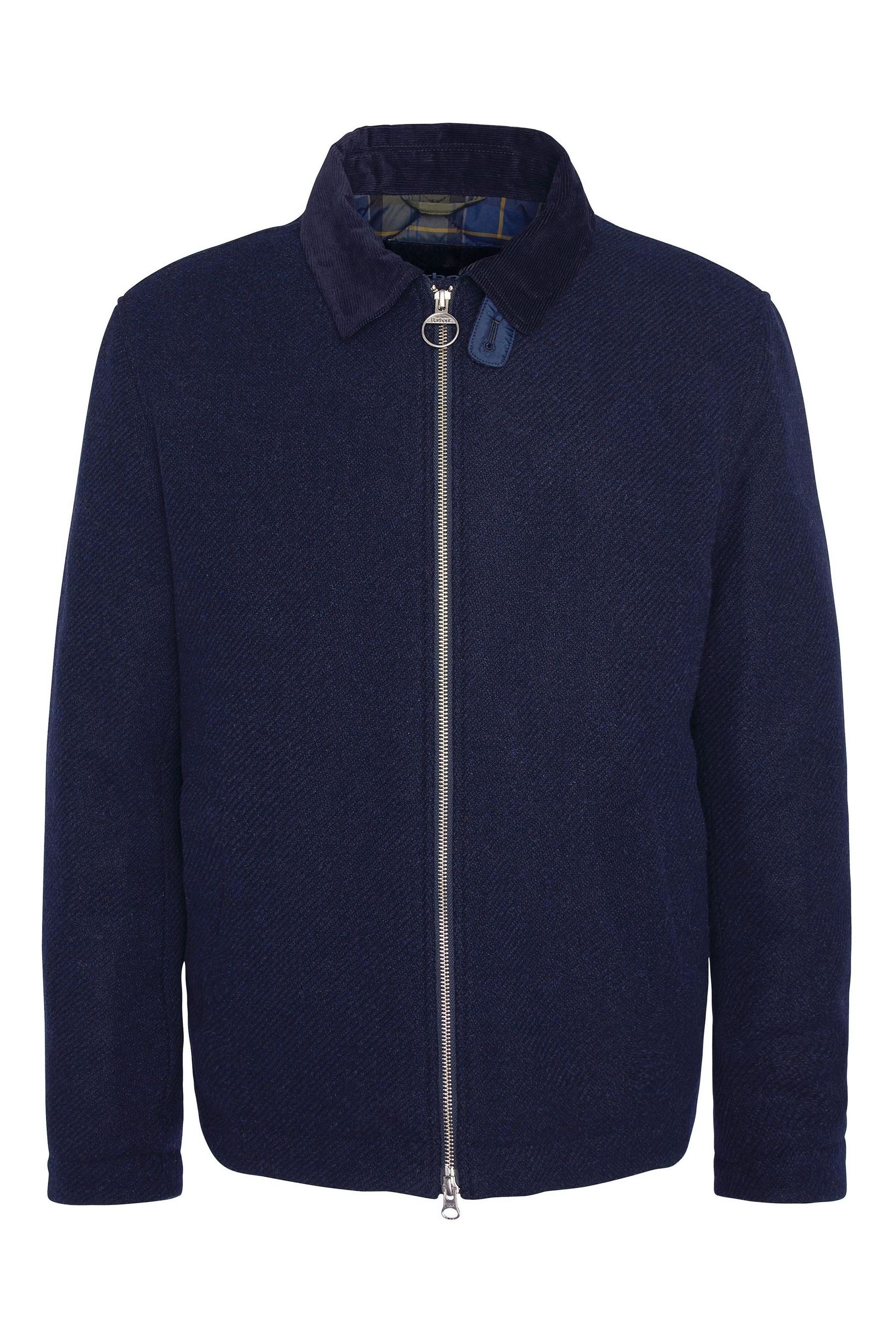 Barbour wool jacket mens top Blue