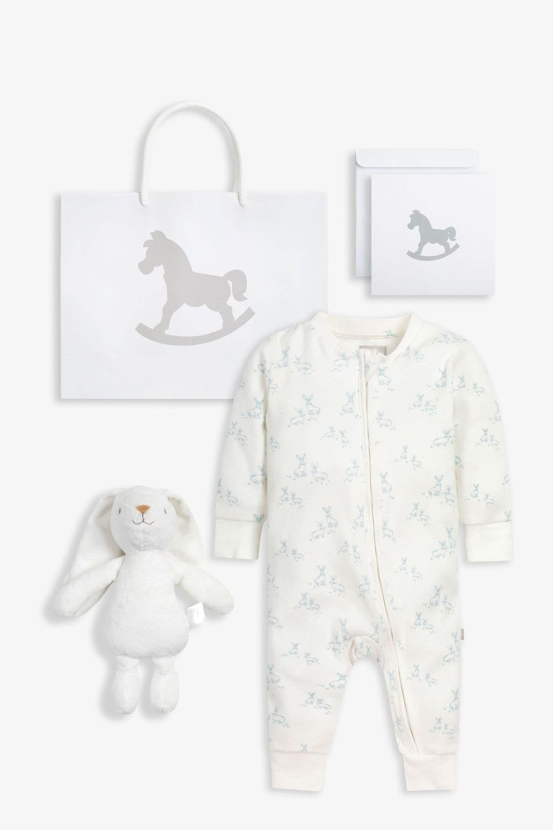 Buy The Little Tailor Baby Sleepsuit And Toy 100 Cotton Bunny 2 Piece Gift Set from the Next UK online shop