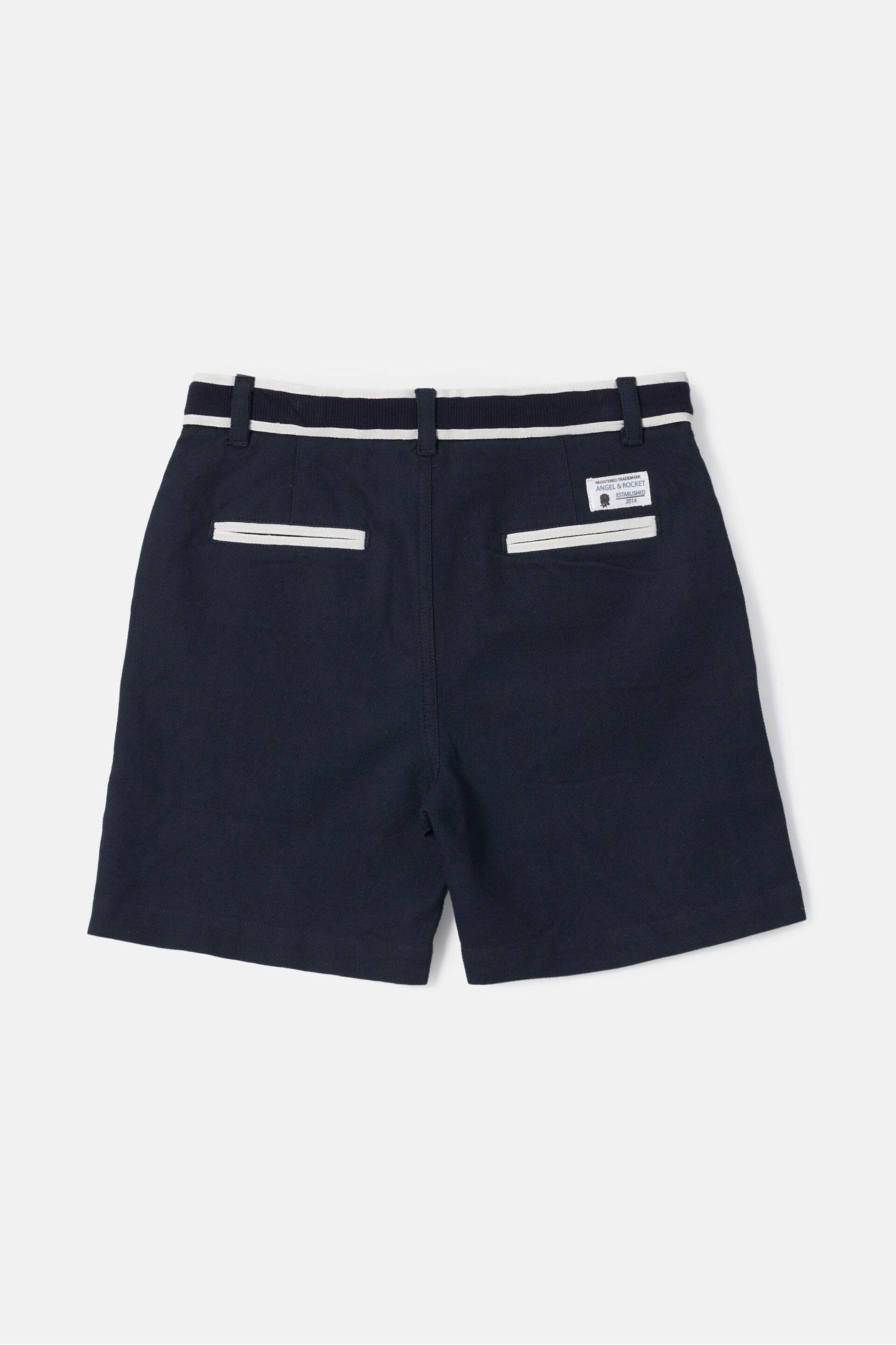 Angel & Rocket Blue Bernard Smart Textured Shorts - Image 5 of 5