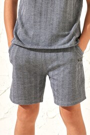 Angel & Rocket Grey Justin Herringbone Smart Shorts - Image 1 of 4