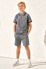 Angel & Rocket Grey Justin Herringbone Smart Shorts - Image 2 of 4