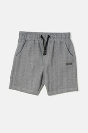 Angel & Rocket Grey Justin Herringbone Smart Shorts - Image 3 of 4