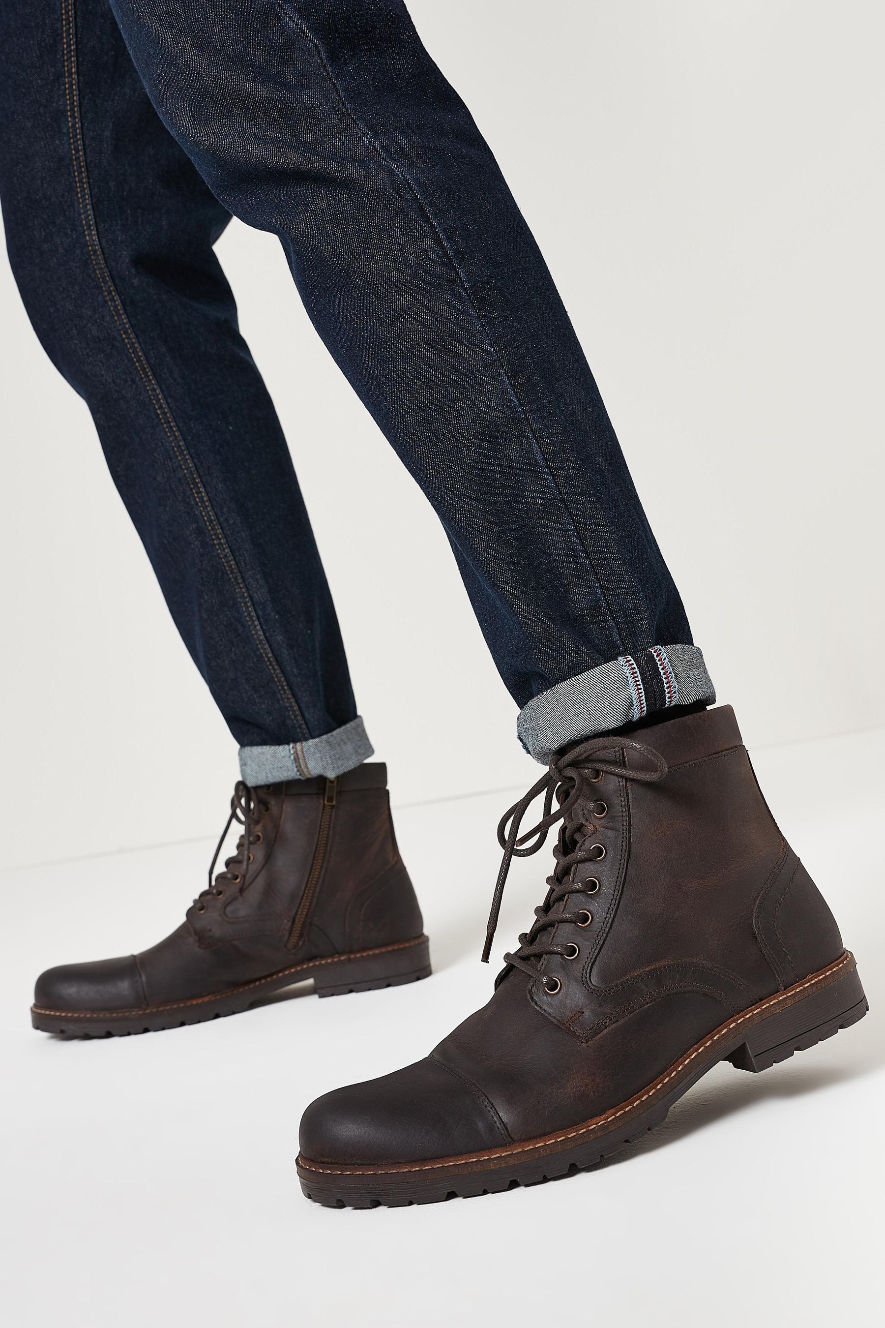 Next mens leather boots discount