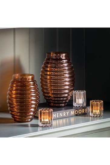 Gallery Home Brown Glass Medium Nectar Vase
