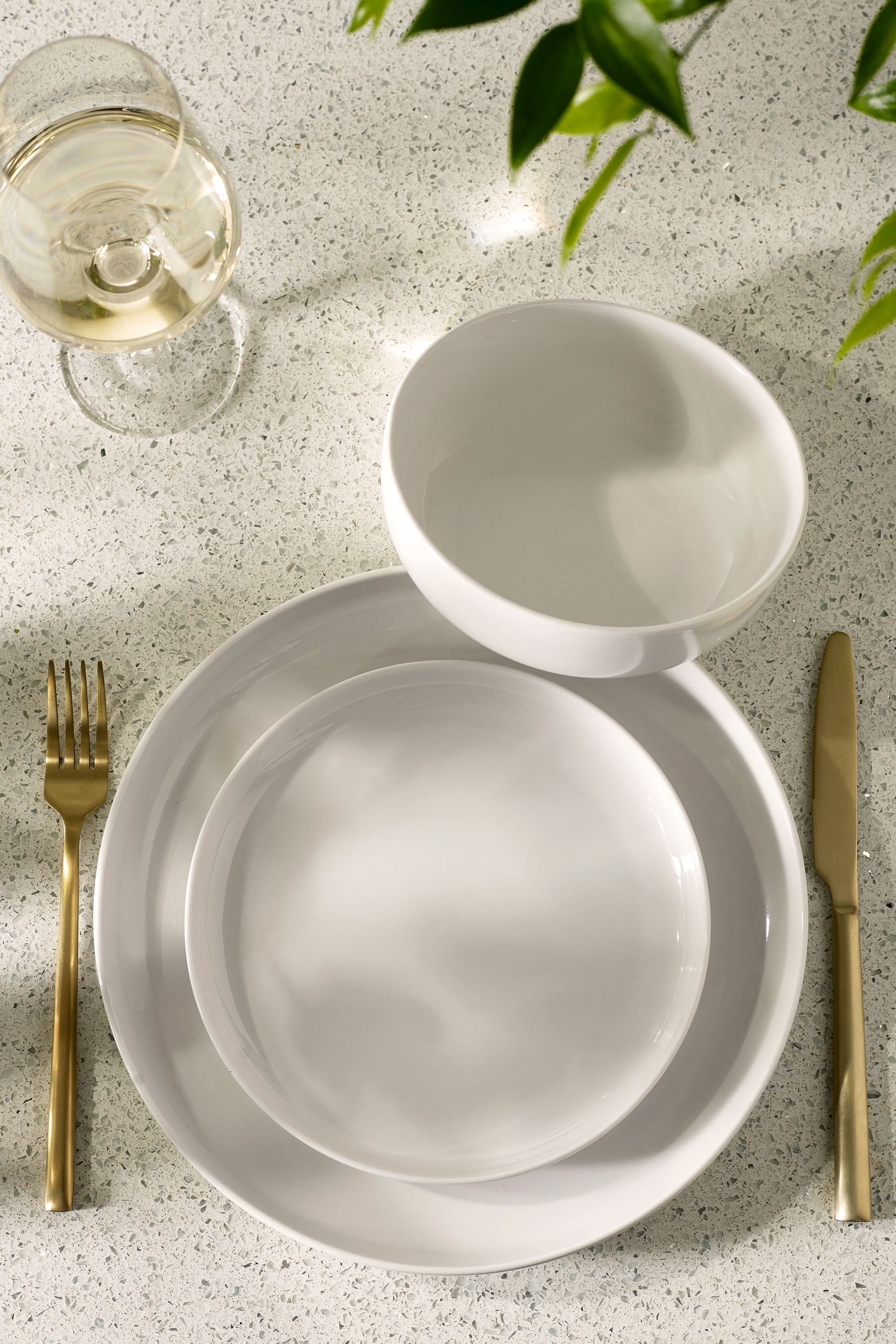 Buy 12 Piece White Moderna Dinner Set from the Next UK online shop