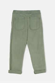 Angel & Rocket Green Jace Stitch Detail Washed Trousers - Image 4 of 5