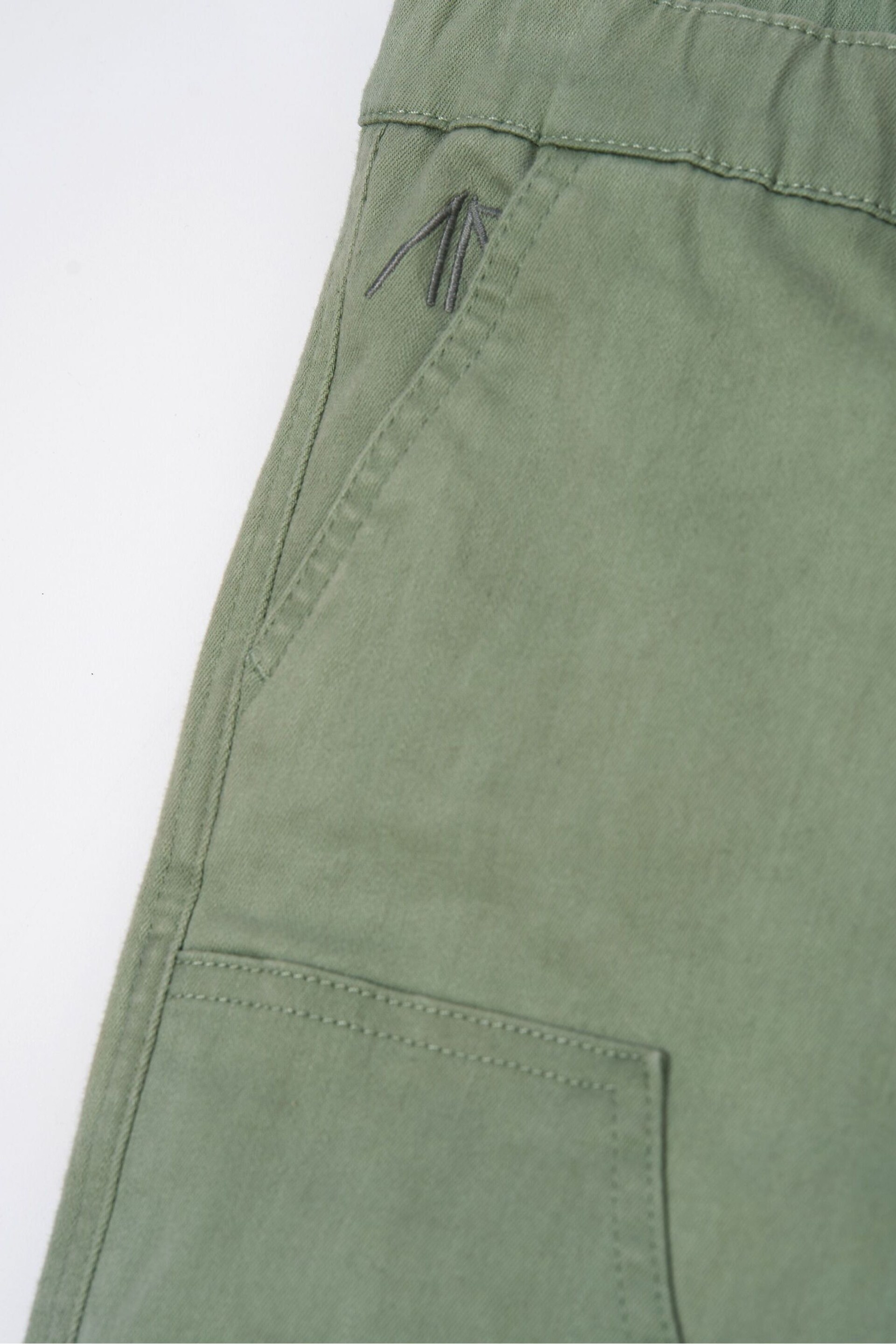Angel & Rocket Green Jace Stitch Detail Washed Trousers - Image 5 of 5