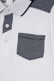 Angel & Rocket White/Blue Eric Ottoman Smart Polo Shirt - Image 7 of 7
