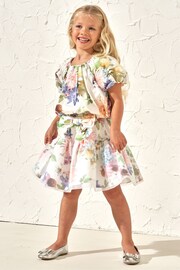Angel & Rocket Cream Perla Layered Print Skirt - Image 2 of 7