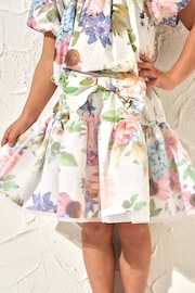 Angel & Rocket Cream Perla Layered Print Skirt - Image 4 of 7