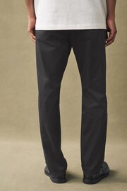 Black Slim Fit Premium Laundered Stretch Chinos Trousers - Image 4 of 10