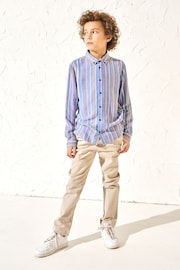 Angel & Rocket Blue Noah Textured Multi Stripe Shirt - Image 2 of 6