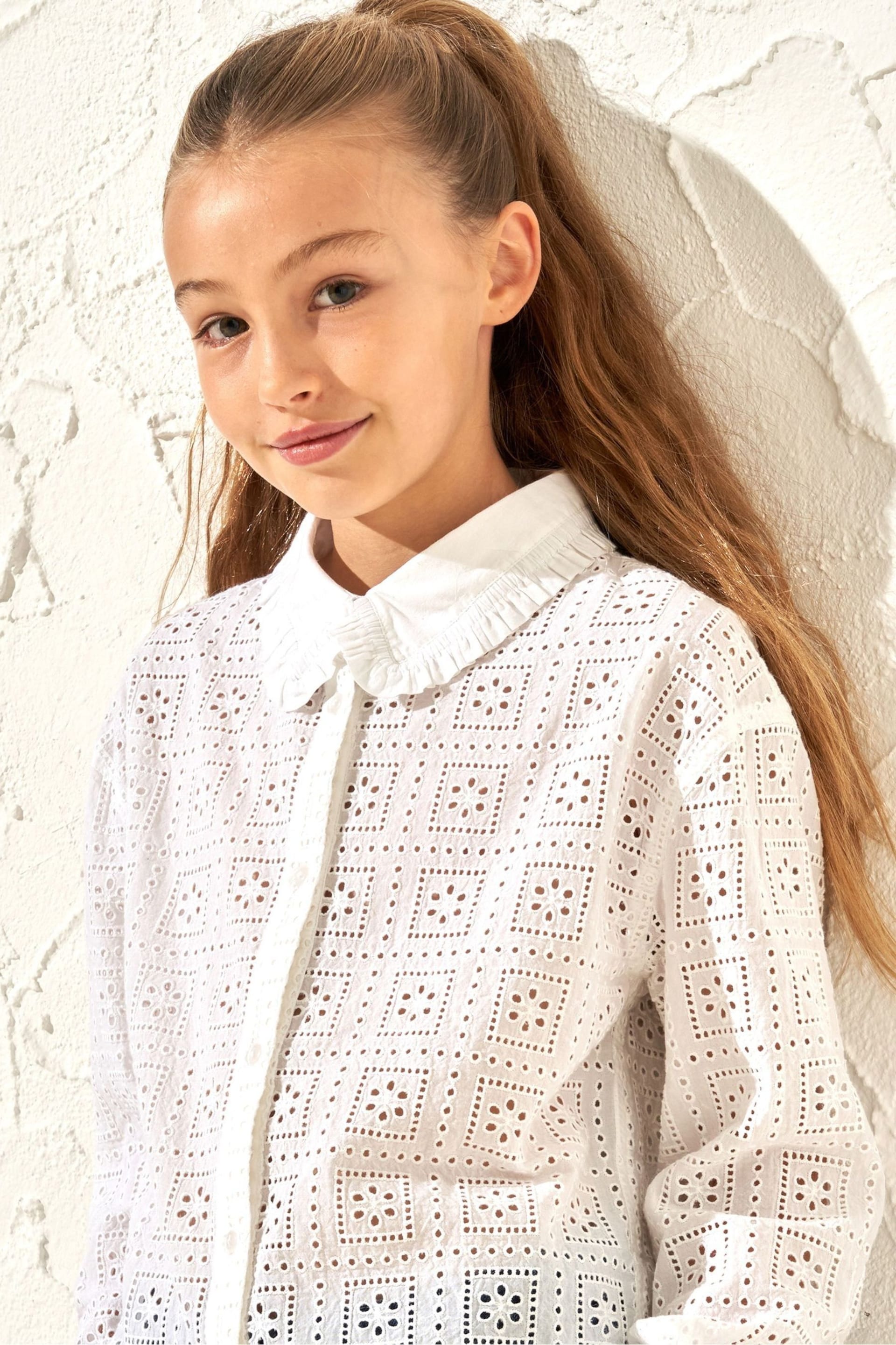 Angel & Rocket White Broderie Marcella Shirt - Image 3 of 6