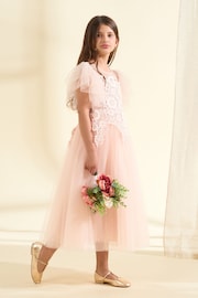 Angel & Rocket Pink Cascade Lace Anelise Dress - Image 4 of 9