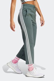 adidas Green Sportswear Future Icons 3-Stripes Open Hem Joggers - Image 3 of 6