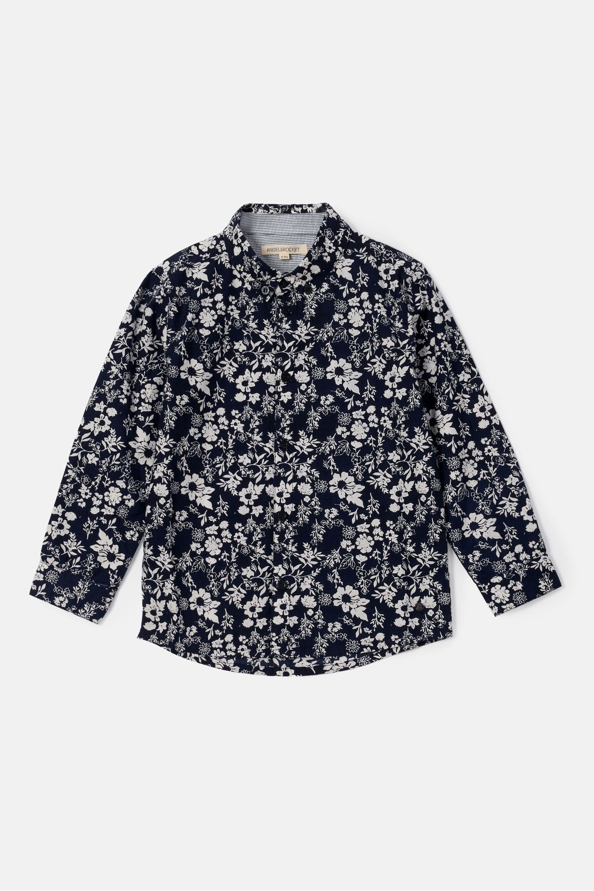 Angel & Rocket Blue Faes Floral Printed Shirt - Image 4 of 6