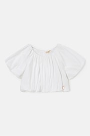 Angel & Rocket White Puff Sleeve Michela Woven Top - Image 4 of 6